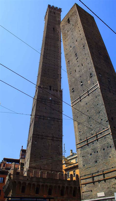 Climbing one of the two leaning towers of Bologna