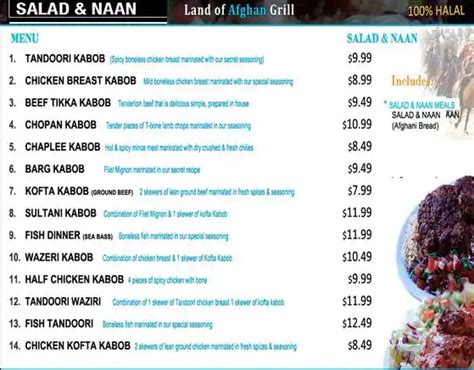 Menu at Watan Kabob - Matheson restaurant, Mississauga, 55 Matheson Blvd E