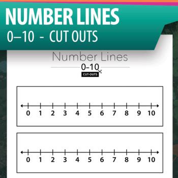 Number Line to 10 - Cut-out Worksheet (0-10 Number Lines) by ClassCrown