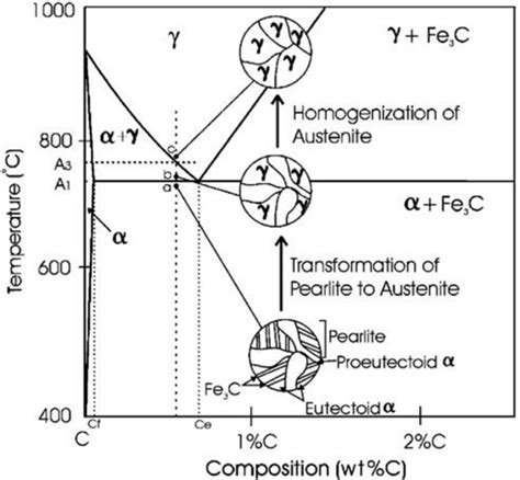 Microstructural changes in hypo-eutectoid steel during heating (adopted ...