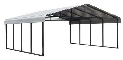 Arrow Galvanized Steel Metal Carport, 20x20, Eggshell - Walmart.com ...