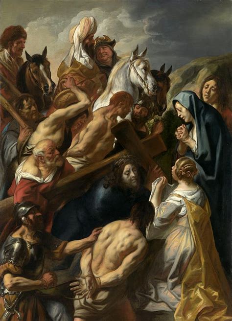 The Carrying of the Cross, 1657 Painting by Vincent Monozlay - Fine Art ...