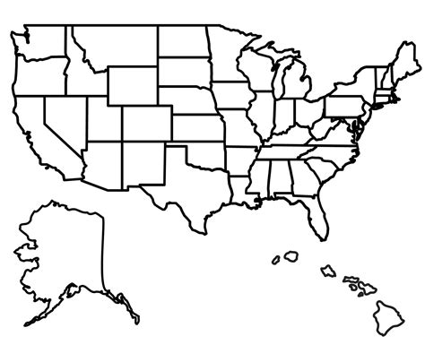 Blank Picture Of United States Map - Babb Mariam