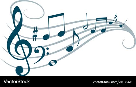 Symbol with music notes Royalty Free Vector Image