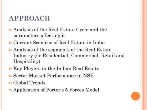 Industry analysis of the real estate sector