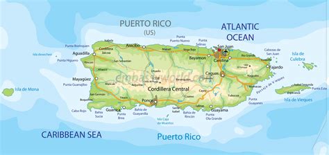 Map of Puerto Rico - TravelsFinders.Com