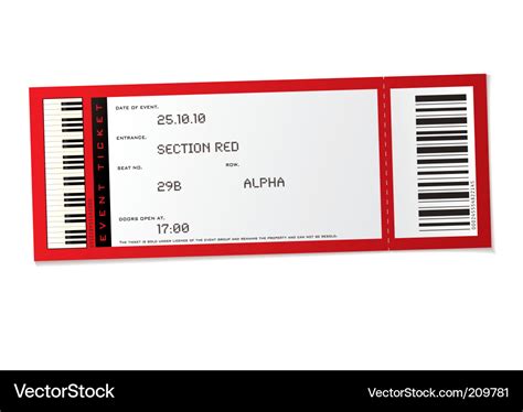 Concert event ticket Royalty Free Vector Image