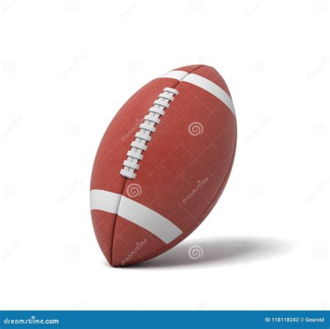 3d Rendering of a Red Oval Ball for American Football on a White ...