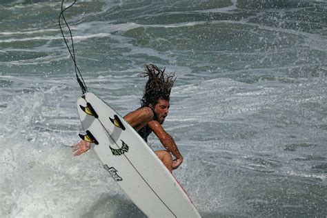 Flagler Beach Man In White Surfing Board On Water During Daytime Usa ...