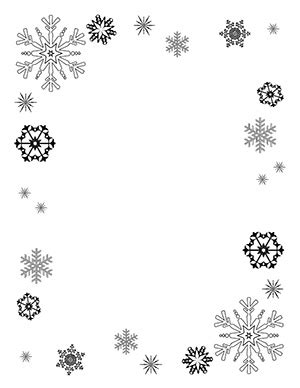 Free Black And White Snowflake Border, Download Free Black And White ...