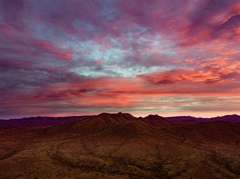 Sunset over Desert Mountain Photograph by David Stevens - Fine Art America