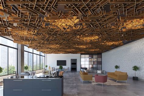 17 Ways to Bring Decorative Ceiling Panels Into Your Office Decor - Arktura