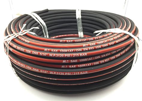 SAE J517 100 R1AT High Pressure Hydraulic Hose , 3/8" Flexible ...