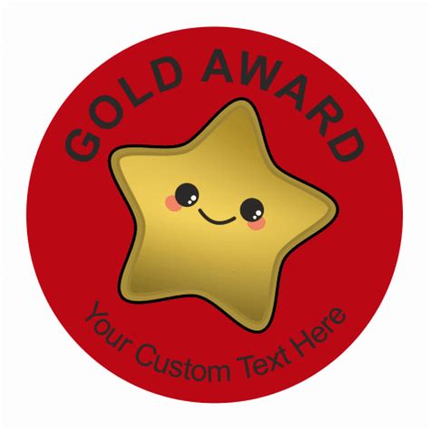 Gold Star Award Stickers