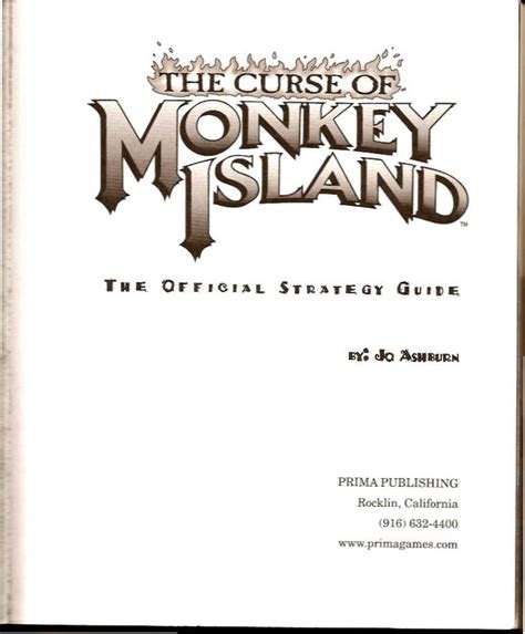 The Curse of Monkey Island - The Official Strategy Guide | Monkey ...