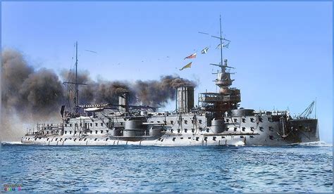 French pre-dreadnought battleship 'Carnot' underway sometime before ...