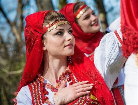 Europe, Albania, National Costume, Albanian girls - Folk culture