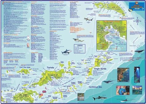 British Virgin Islands BVI Dive Map – Franko Maps