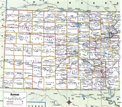 Kansas county map