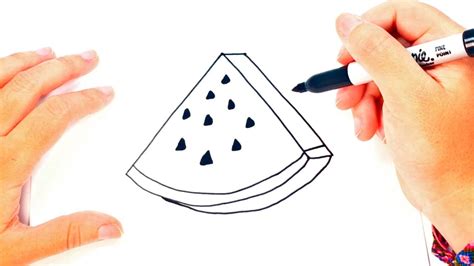 How to draw a Watermelon step by step | easy drawing of watermelon