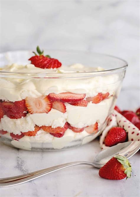 Strawberry Punch Bowl Cake (a.k.a Strawberry Trifle) - Southern Plate