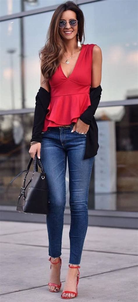 28 Awesome Jeans Outfits with High Heels You Must Have #Outfits Skinny ...