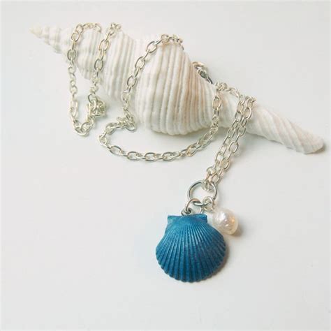 Little Mermaid Shell Necklace Seashell Jewelry by LovesShellsBeads