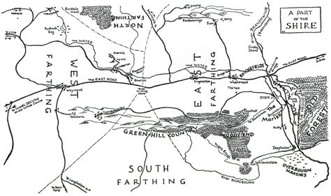 Map Of The Shire Tolkien - Coleen Catharine