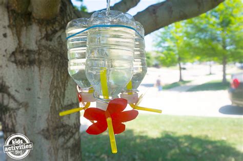 Homemade Recycled Bottle Hummingbird Feeder & Nectar Recipe | Kids ...