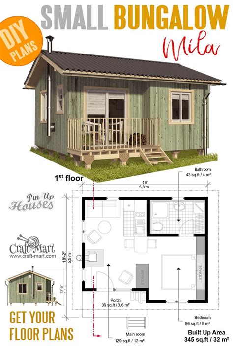 Small Bungalow, Bungalow House Plans, Tiny House Cabin, Tiny House ...