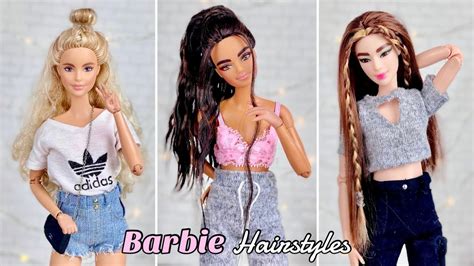 6 Cute Barbie Doll Hairstyles Tutorial! #4 - YouTube