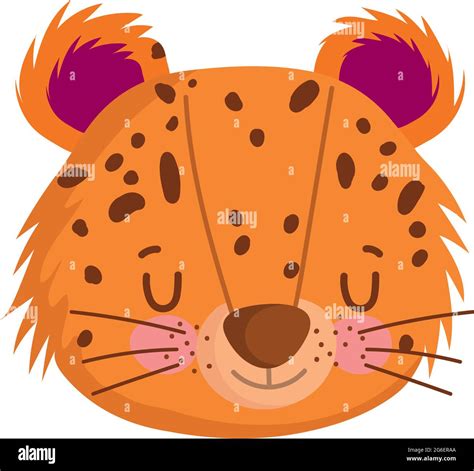 cute leopard face cartoon Stock Vector Image & Art - Alamy