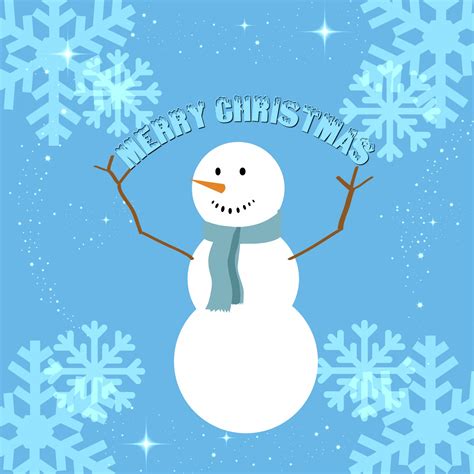 Merry Christmas Snowman Free Stock Photo - Public Domain Pictures