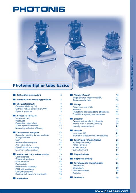 Photomultiplier Tube Basics Photomultiplier Tube Basics - DocsLib