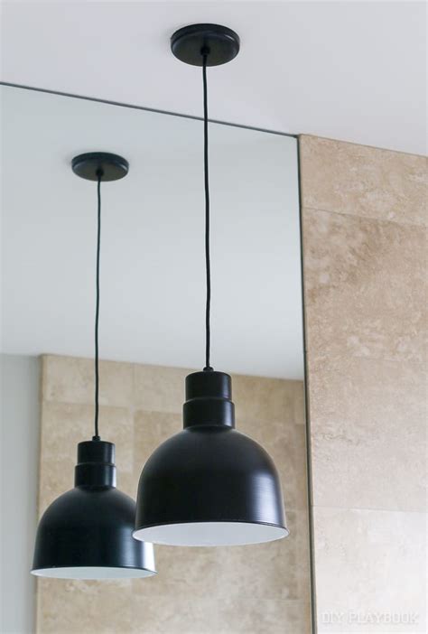 Contemporary Pendant Lights in our Master Bathroom | The DIY Playbook