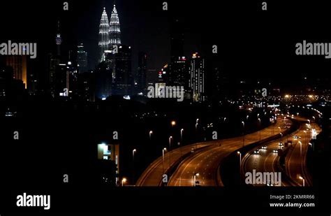 Petronas Twin Towers, Aerial View of Kuala Lumpur, Malaysia, Bird Eye ...