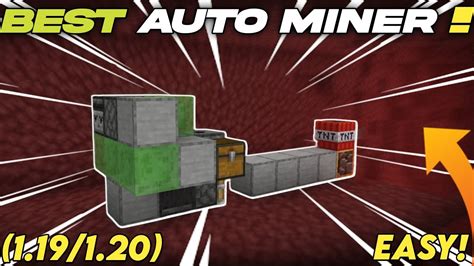 Best 1.20 Auto Mining Machine Tutorial In Minecraft (MCPE / Bedrock ...