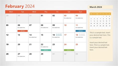 2024 Calendar PowerPoint Template & Presentation Slides