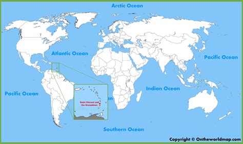 Saint Vincent and the Grenadines location on the World Map ...