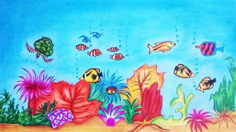 Sea Life Drawings at PaintingValley.com | Explore collection of Sea ...