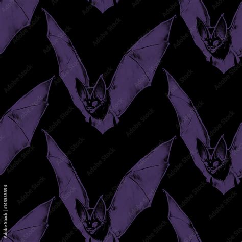 Repeated pattern. Seamless texture. Flying bat. Little vampire. Gothic ...