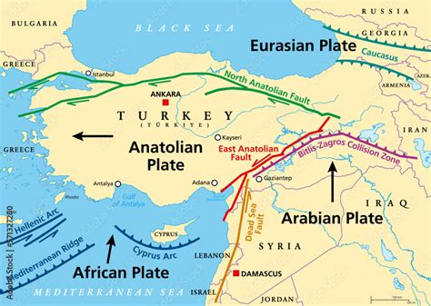 Tectonic Plates Map Europe