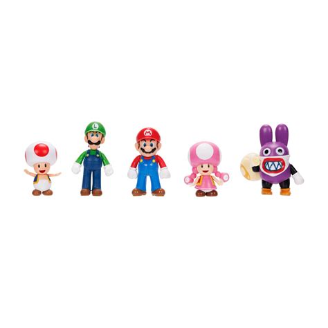 Jakks Pacific Super Mario Playable Characters 2.5-in Figures 5-Pack ...