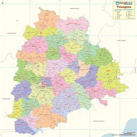 Telangana District Map, Telangana Political Map, 54% OFF