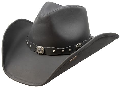 Stetson Roxbury Black Distressed Shapeable Leather Cowboy Western Hat ...