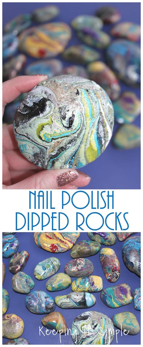 Painted Rocks -Nail Polish Dipped Rocks - Keeping it Simple