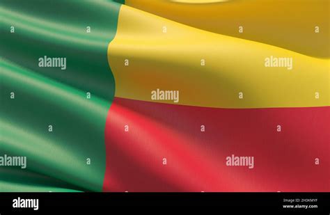 High resolution close-up flag of Benin. 3D illustration Stock Photo - Alamy