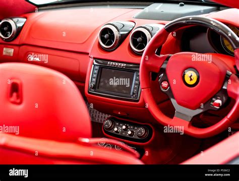 The interior of Ferrari California super car Stock Photo - Alamy