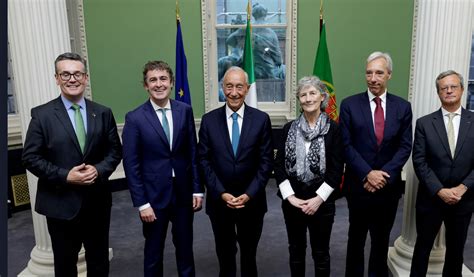 President of Portugal welcomed to Leinster House as part of state visit ...