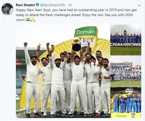 Ravi Shastri wishes Team India a 'Happy New Year' - Sportz Business